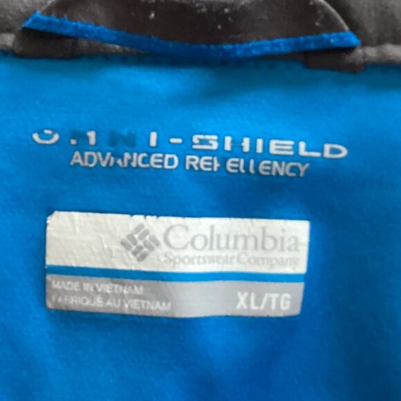 Columbia Omni-Shield Men's Sports Activewear Soft Shell Blue Jacket Size XL - Picture 9 of 11